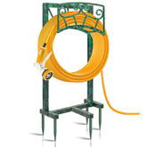 Gouisalin front view of retro green hose holder showing decorative look and durability