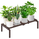 Gouisalin front view showing compact one-tier shelf holding pots, clean display