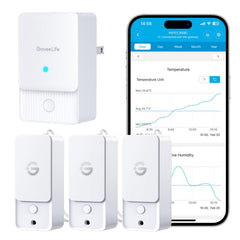 GoveeLife front pack view showing 3 sensors and gateway for easy monitoring