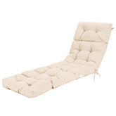 GRAFFY front view of full beige chaise cushion showing fit and comfort