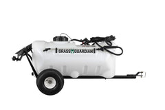 Grass Guardian front profile showing compact towable design and easy hitching