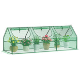 GreatBuddy front view assembled greenhouse showing compact protection