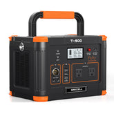 GRECELL front view showing AC outlets and compact design for reliable portable power