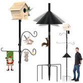 GRECOMEIN assembled pole front view showing stable hanger and height benefit