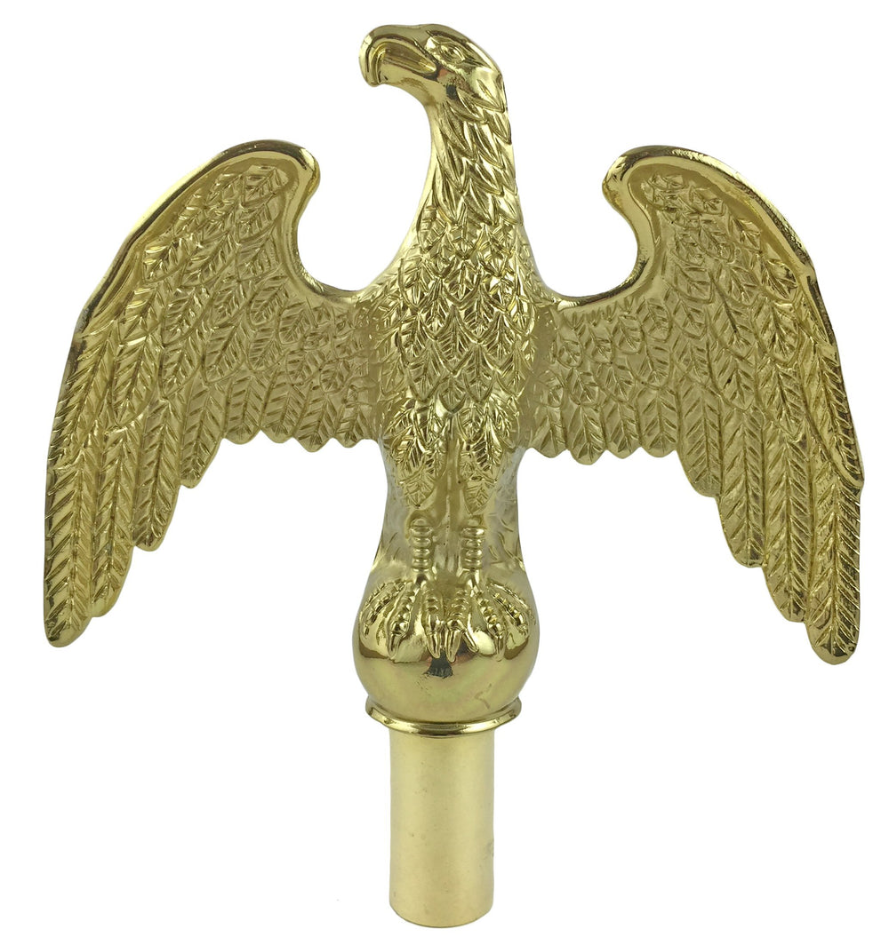 Green Grove eagle front view showing polished gold finish and balanced silhouette