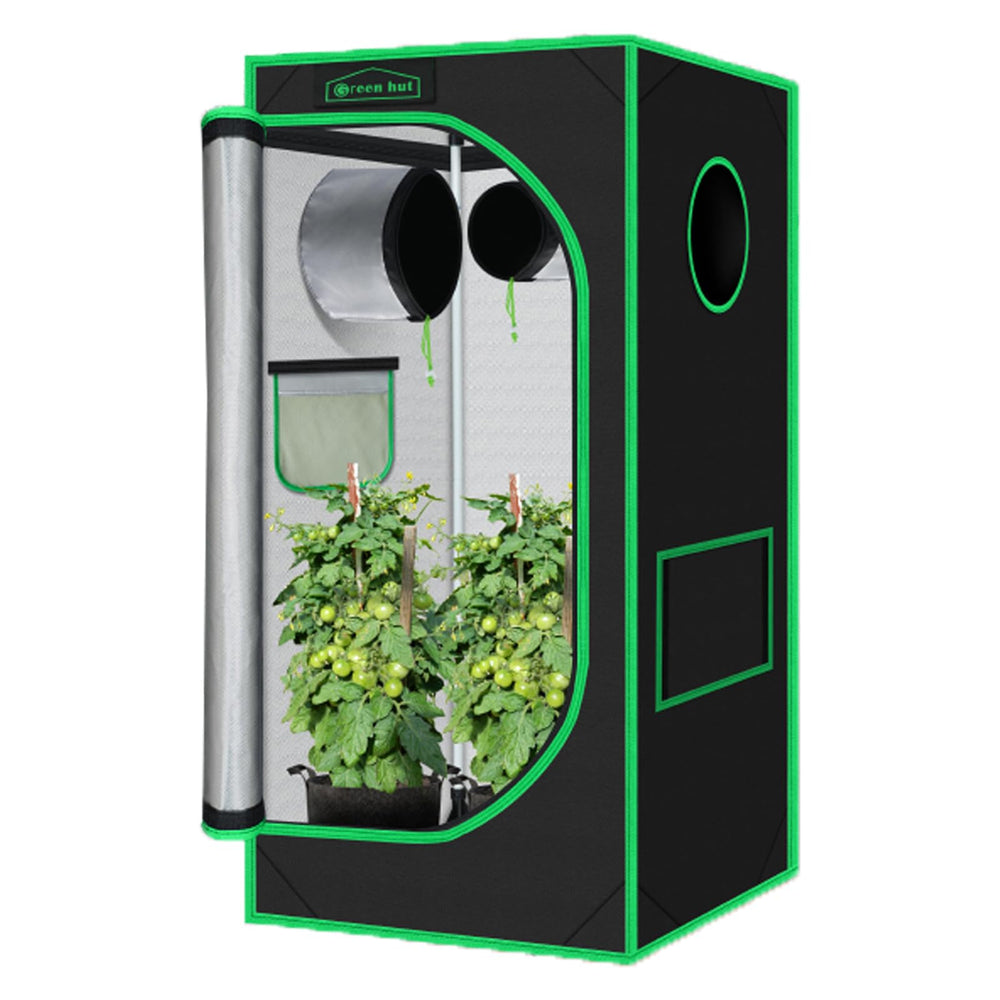 Green Hut front view of 2x2 grow tent showing compact footprint and sturdy shell