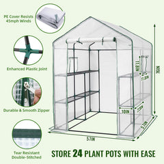 Greengro open door view highlighting zippered entry for easy access