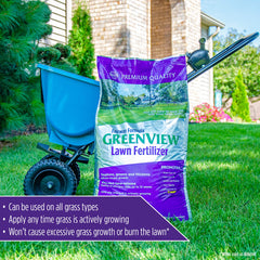 GreenView being applied with a spreader for even turf nutrition