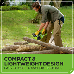 Greenworks brushless motor area close-up highlighting efficient torque and durability
