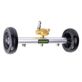 Greenworks front view of 2-in-1 attachment showing 11-inch cleaning path for fast results