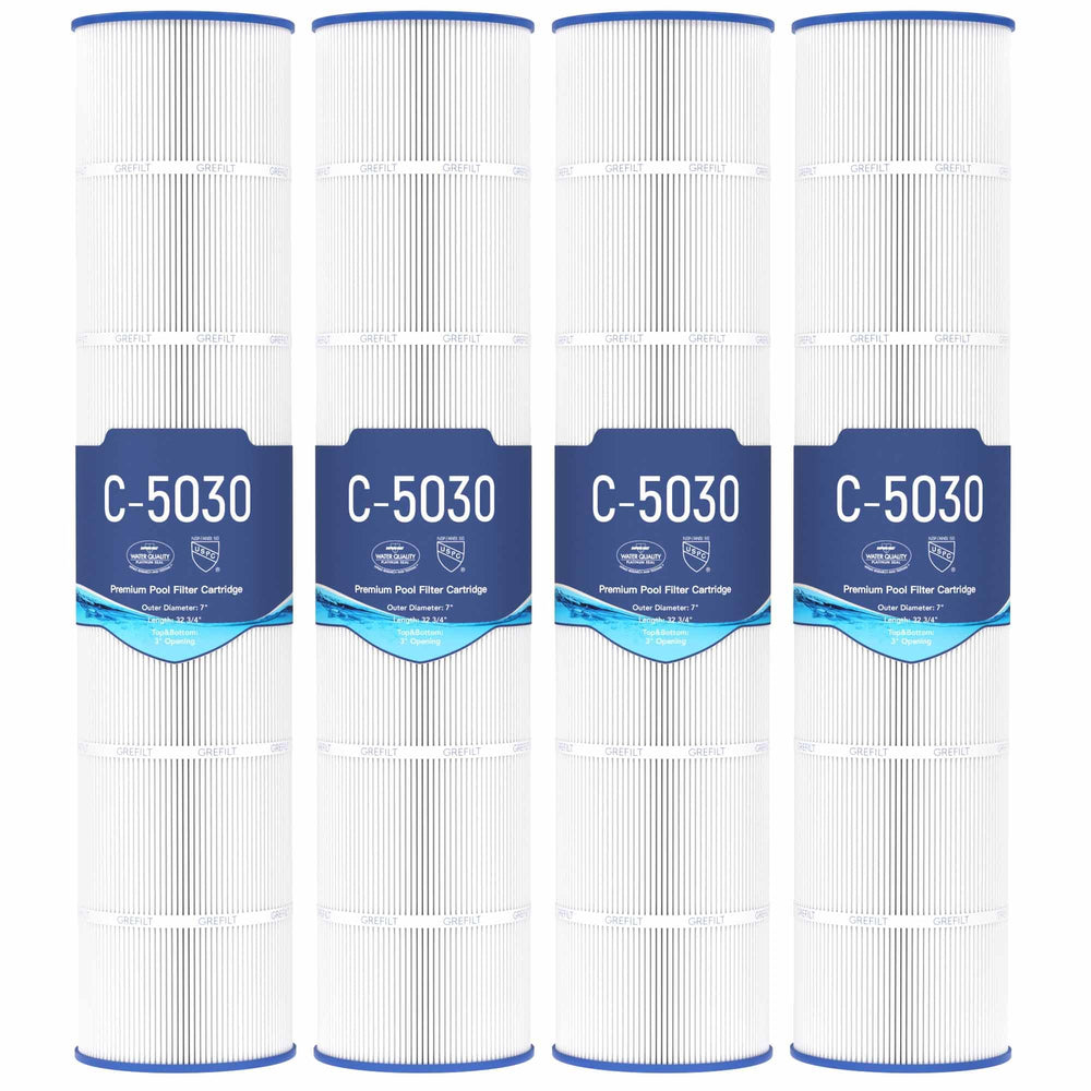 Grefilt cartridge front view showing four-pack and clear labeling for easy replacement