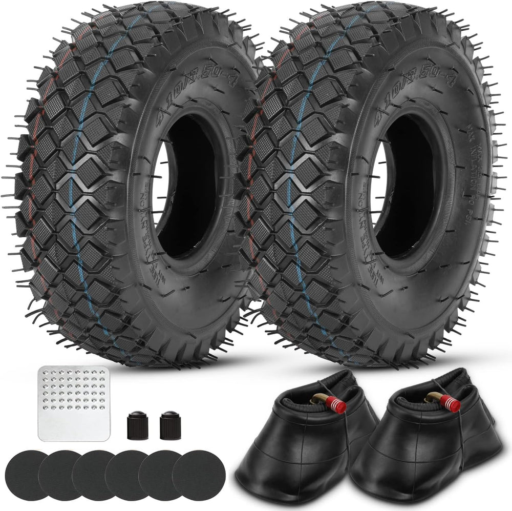 GREHUA front view of tire and tube showing complete replacement kit benefit