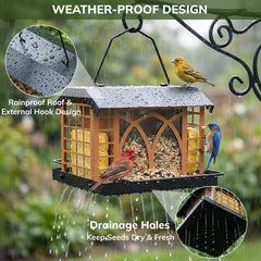 Grete Gotye suet cage detail showing dual suet holders to attract insect eaters