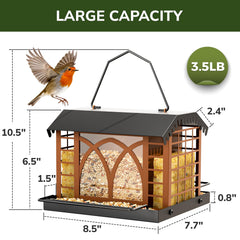Grete Gotye transparent seed chamber displaying visible seed levels for easy refills