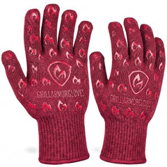 Grill Armor front view of gloves showing full coverage and protection