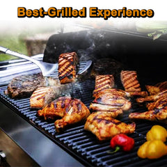 Grill Valueparts grates installed in Char-Broil grill demonstrating even heat distribution