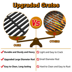 Grill Valueparts side profile showing grate thickness and precise fit for Char-Broil slots