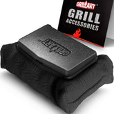 GRILLART front view showing the replaceable bristle-free pad attached, easy handle fit