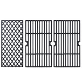 Grillflame front view showing full cast iron grate and durable finish benefit