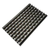 GrillGrate front view installed on grill showing improved cooking surface