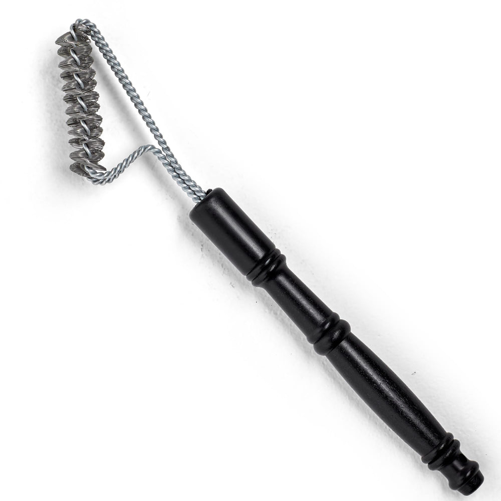 GrillGrate front view showing dual-head brush cleaning efficiency