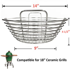 GRILLJOB top view with removable divider installed for dual-zone cooking