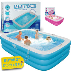 GRIP A POOL front view filled with water showing family-friendly size and comfort
