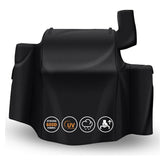 GRISUN front view cover protecting Daniel Boone Prime WiFi grill from weather
