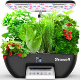 Growell front panel display showing controls and readable screen for easy operation