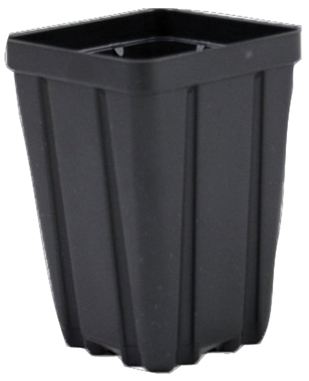 Grower's Solution front view showing 25 black square pots, efficient bench use