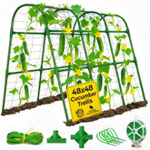 Growia front view of assembled trellis showing compact vertical support
