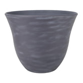 GROWSCAPE front view of zinc-look planter showing modern silhouette and curb appeal