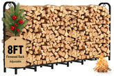 Gtongoko front view of full-length 8ft rack showing steady log storage benefit