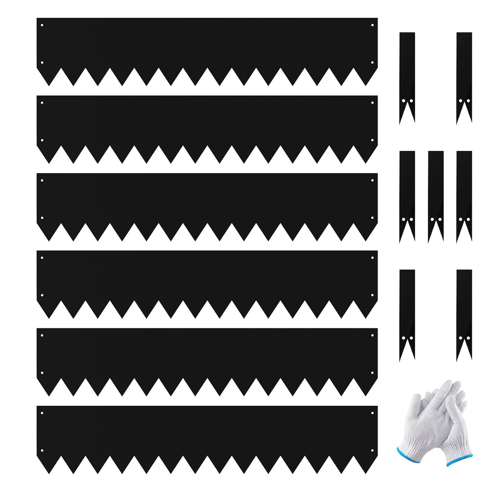 GTSABWAY front view of six steel edging strips showing kit components and length benefits