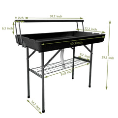 GUAGUA cooler table top surface holding drinks and plates for practical serving