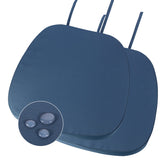 GUEGLSA front view of two blue cushions showing compact packaging and fit