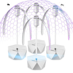 GUIDOT front view showing tabletop fly spinner protecting food