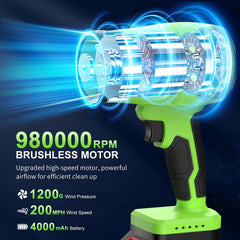 GustoneMas two 18.5V 4000mAh batteries side by side for extended runtime
