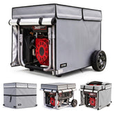 GUYISS front view showing cover fitted and protecting generator from rain