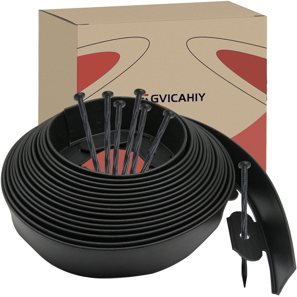 GVICAHIY front packaging showing roll and 60 stakes for quick installation benefit