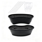 Gyfofix front view of two kidney-shaped baskets showing durable construction and ready-to-use benefit