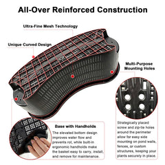 Gyfofix side profile showing flat bottom for stable placement on pond shelves benefit