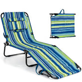 GYMAX front view open lounger showing full layout and comfort