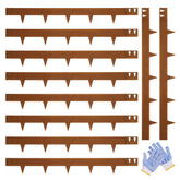 GZGNEEVL front view of 10-pack corten edging showing length and finish, durable border benefit