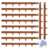 GZGNEEVL front view of packaged edging showing neat rust finish and quantity benefit