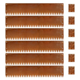 GZLVSOW front view of rusted Cor‑Ten edging showing crisp modern border benefit