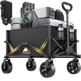 HAAGEEP front view of open wagon showing spacious 120L storage and stable frame