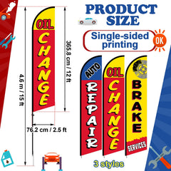 Hahafelt flag full height installed on lot demonstrating increased visibility to traffic