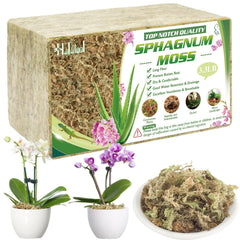 Halatool front packaging brick showing compact dry moss and expansion claim benefit