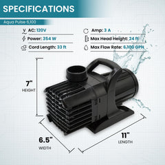 HALF OFF PONDS Aqua Pulse impeller close-up for easy cleaning and maintenance